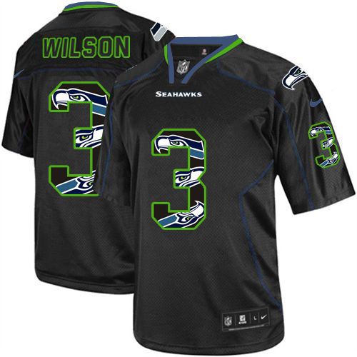 Youth Limited Russell Wilson Nike Jersey New Lights Out Black - #3 NFL Seattle Seahawks